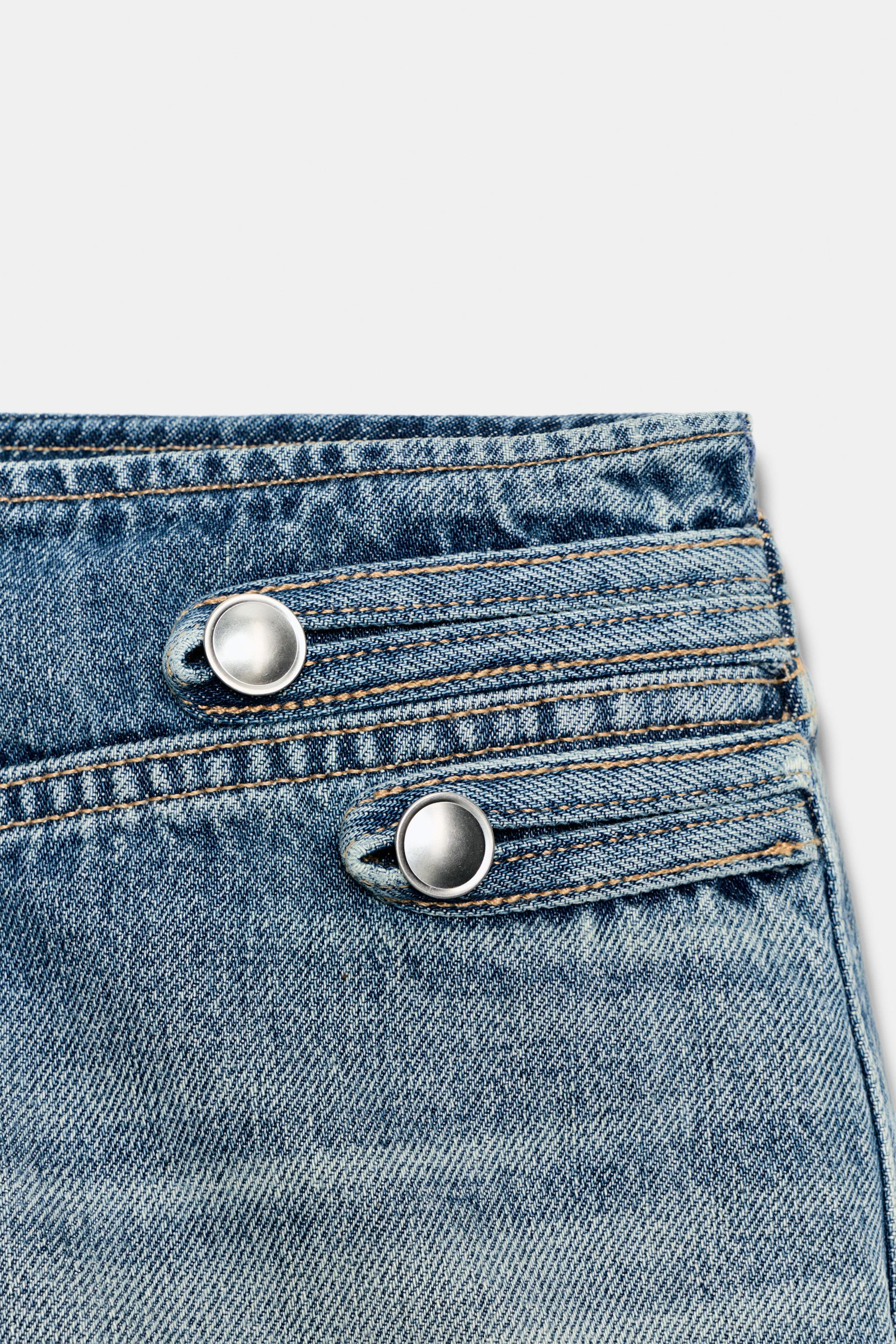SHORT MINI EN DENIM TRF TAILLE BASSE