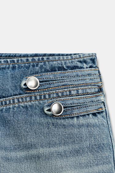 TRF LOW-RISE DENIM MINI SHORTS - Blue by Zara - Image 5