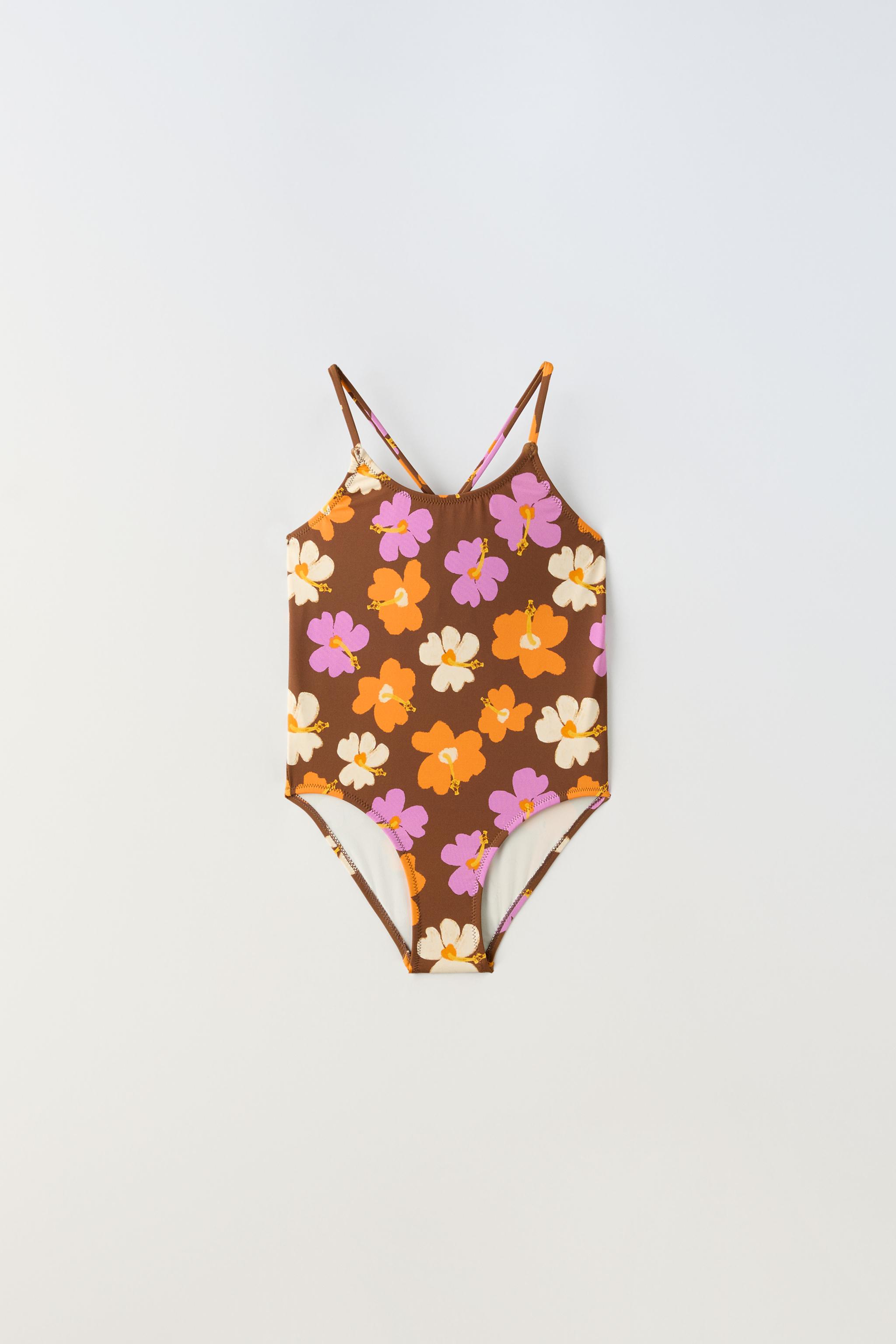 6 14 YEARS FLORAL SURF SWIMSUIT Brown ZARA Hungary Hungary