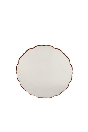 GLASS DESSERT PLATE WITH RIM - Orange by Zara
