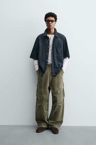 PANTALÓN CARGO RELAXED FIT - Khaki de Zara - Imagen 0