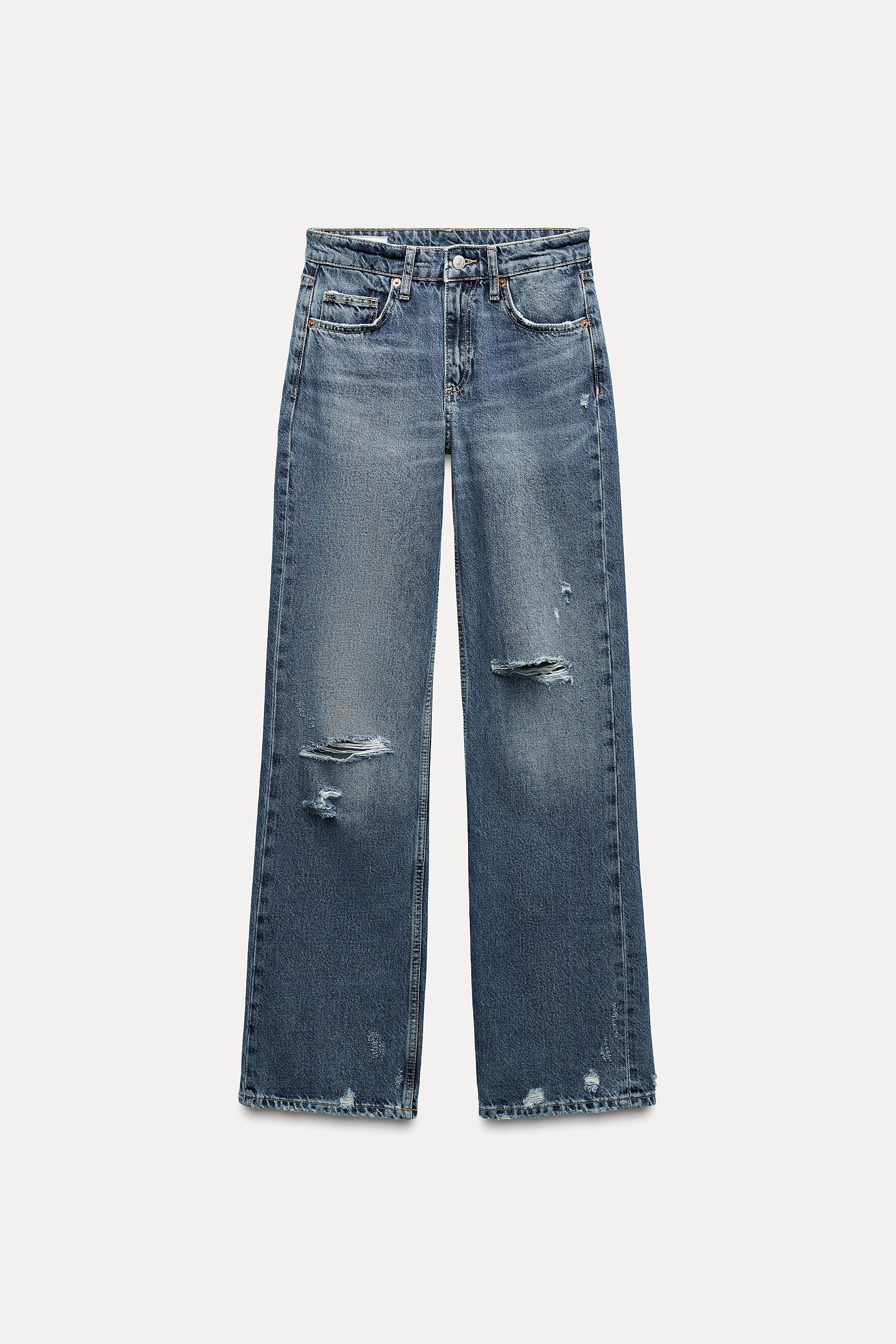 Distressed jeans zara on sale