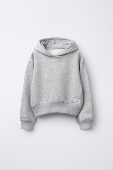 BASIC LABEL HOODIE - Grey marl by Zara