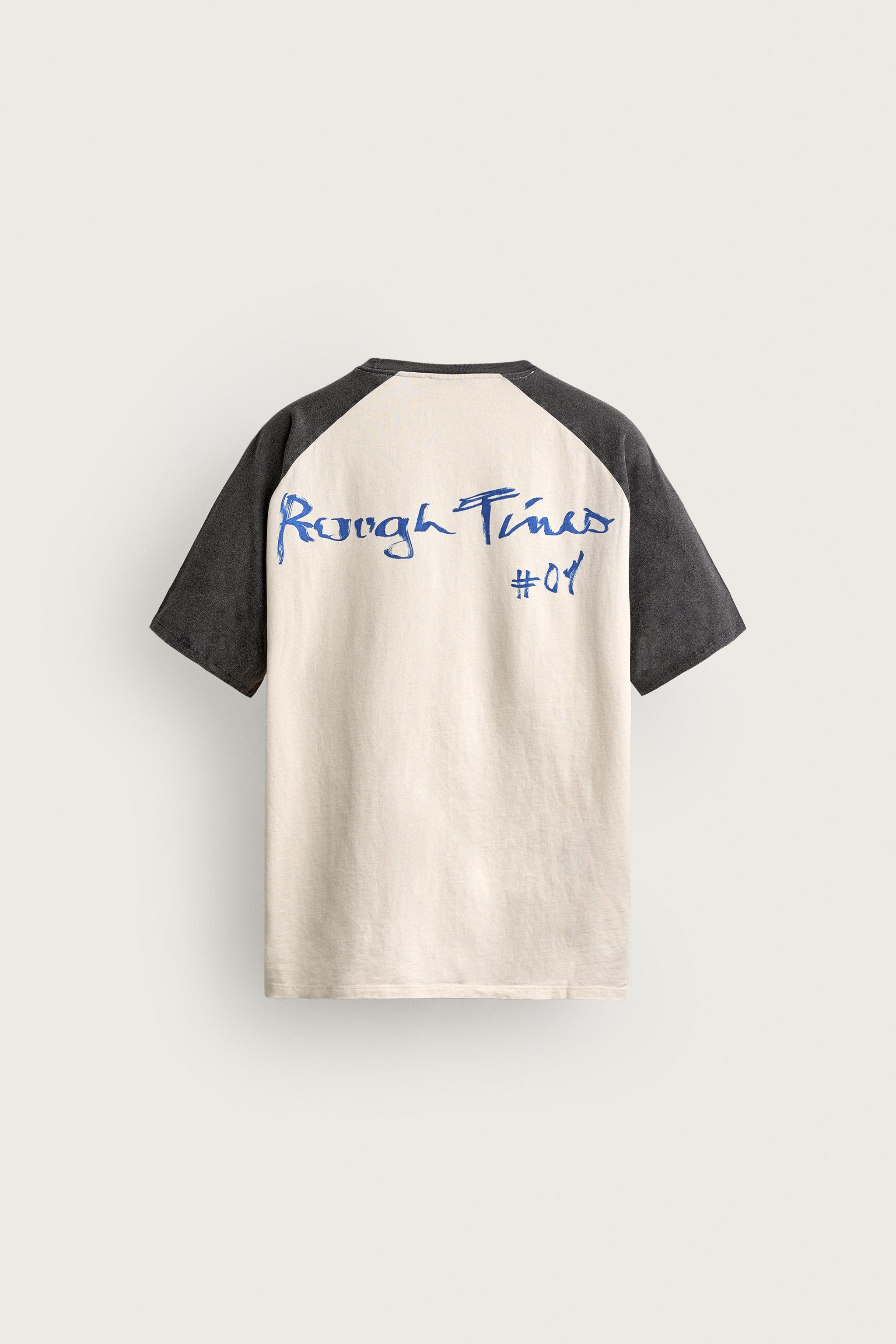 COLOR BLOCK TEXT T-SHIRT