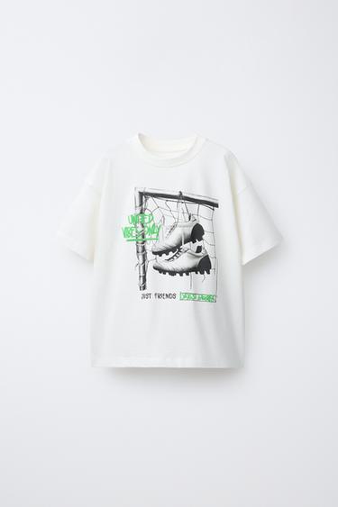 SPORTS PRINT T-SHIRT - White by Zara