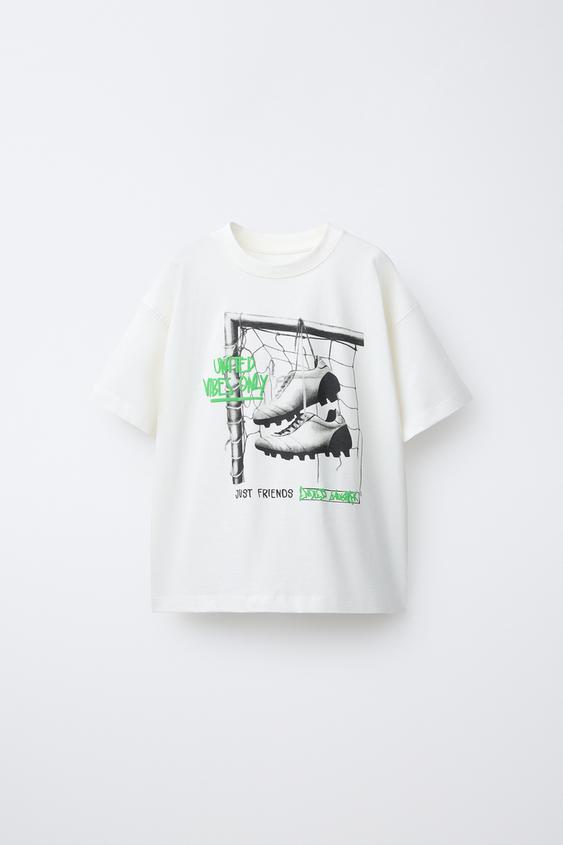 SPORTS PRINT T-SHIRT - White by Zara - Image 0
