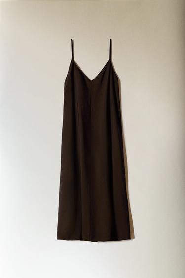 ROBE DE PLAGE BRETELLES - Marron foncé de Zara - Image 5