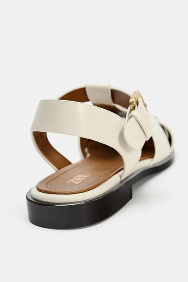 CHAUSSURES DE PLAGE PLATES - Blanc de Zara - Image 3