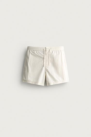 BAÑADOR PESPUNTES CONTRASTE - Blanco de Zara