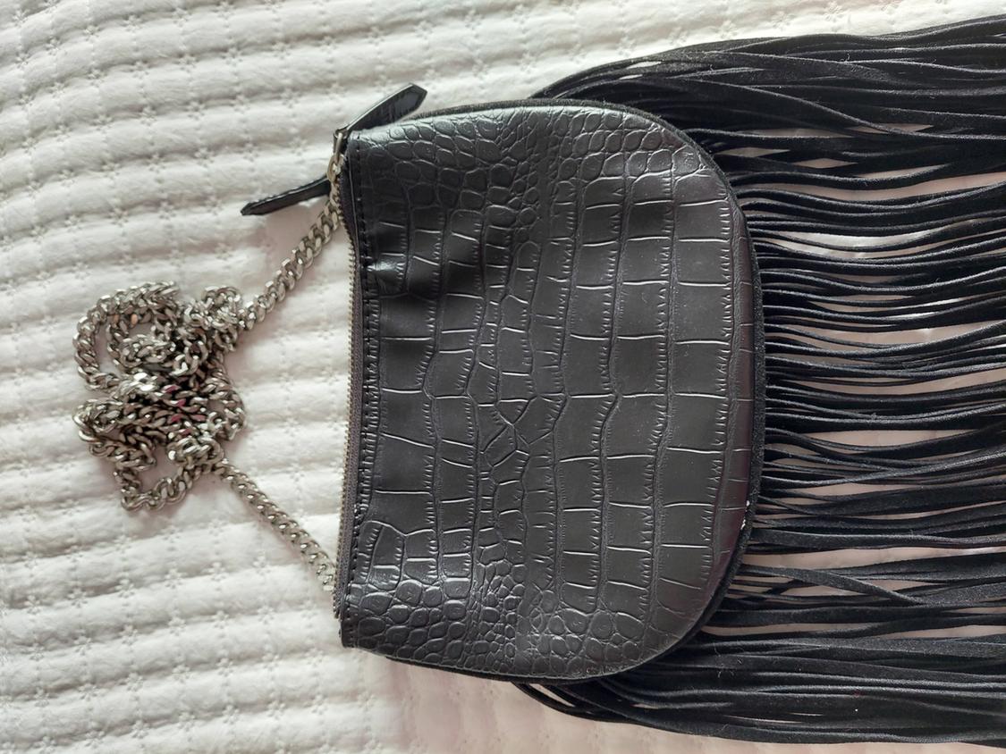 BLACK FRINGE BAG - Image 2