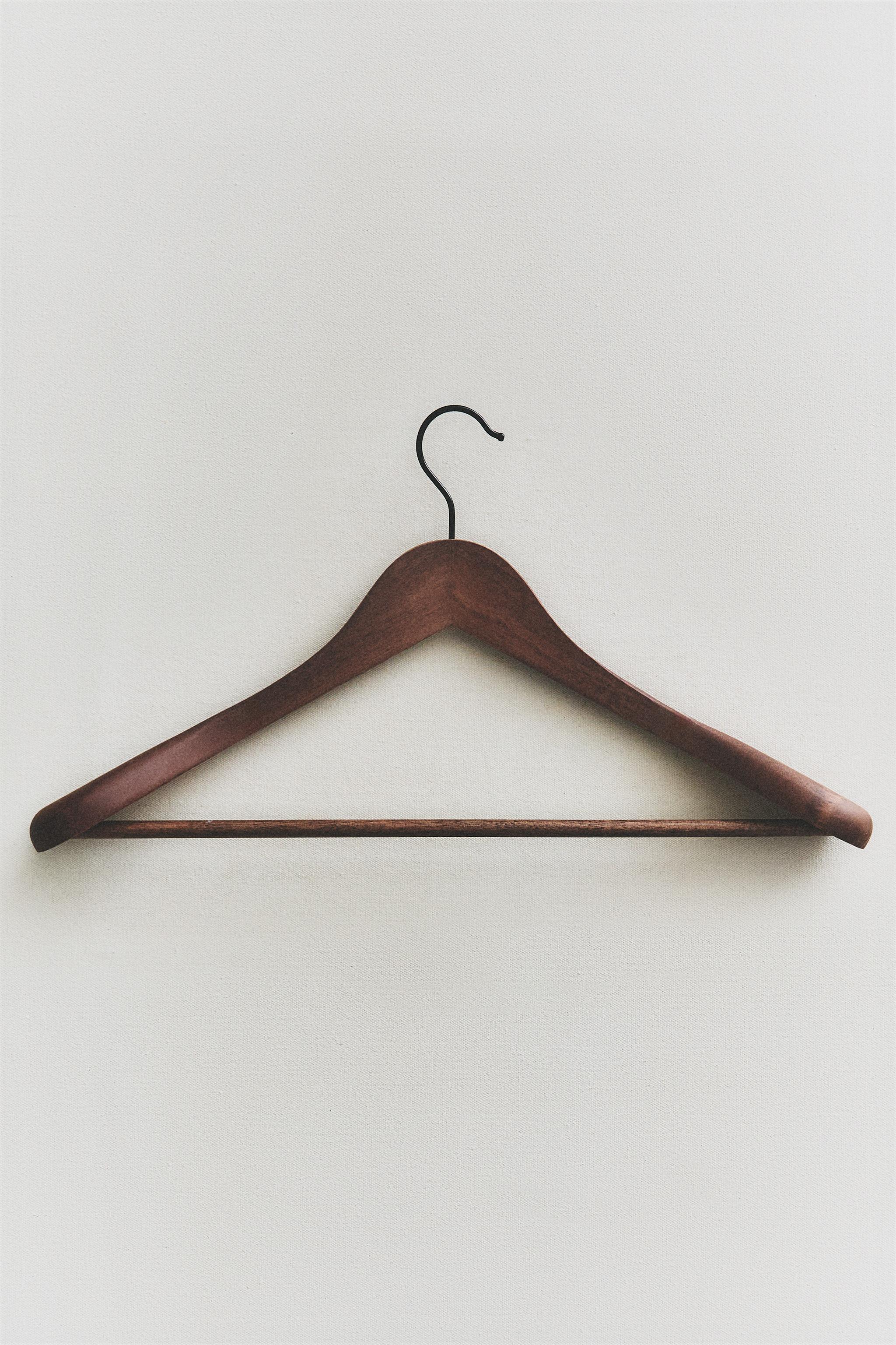 WOOD-FINISH COAT HANGER