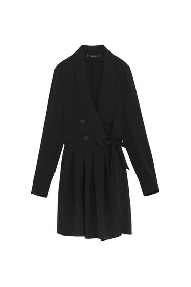PLEATED BLAZER PLAYSUIT DRESS