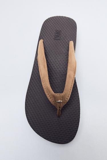 プラットフォームヒールサンダルサンドブラウンZaraのプラットフォームヒールサンダル - サンドブラウン 