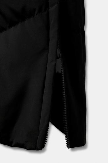 LONG WATER-REPELLENT AND WINDPROOF HOODED DOWN JACKET - Black by Zara - Image 6