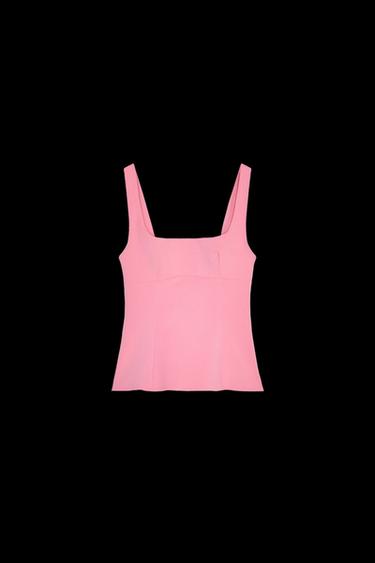 Zara BACK BOW TOP - Fuchsia - Image 0