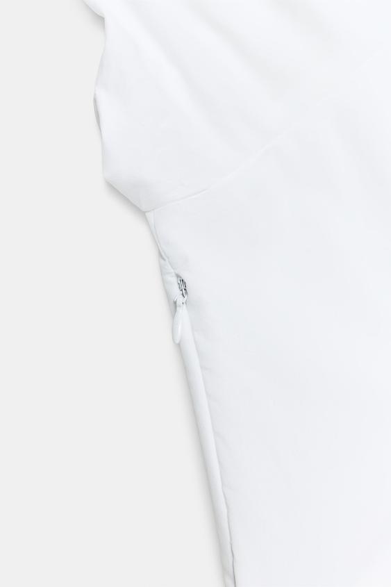 TOP PEPLUM EN POPELINE - Blanc de Zara - Image 7