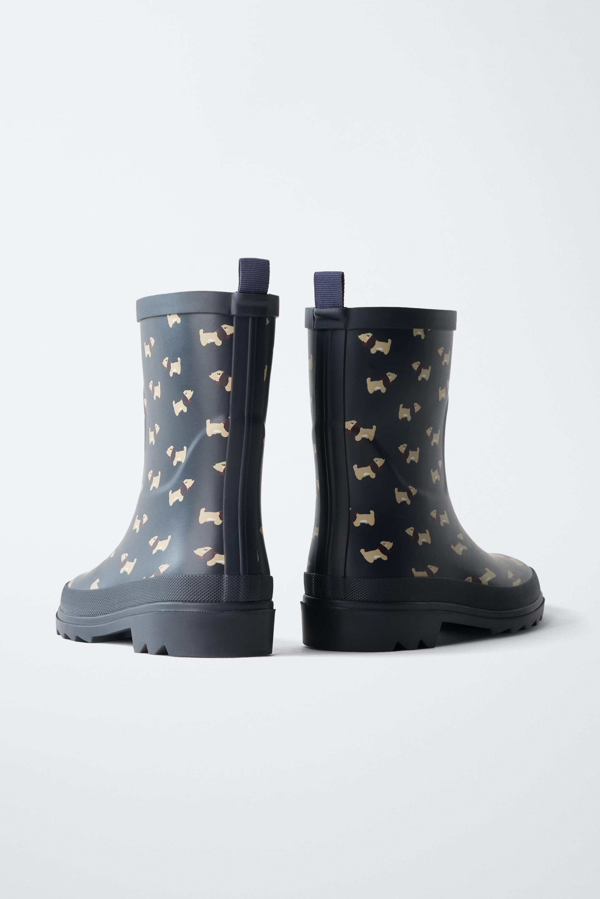 Детские ботинки Zara PUPPY PRINT RAIN BOOTS — фото 6