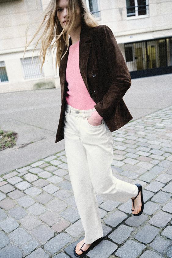 Zara — Z1975 HIGH WAIST STRAIGHT LONG LENGTH JEANS