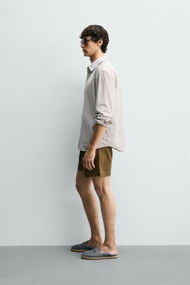 CHEMISE REGULAR FIT À RAYURES - Brown Stripes de Zara - Image 3
