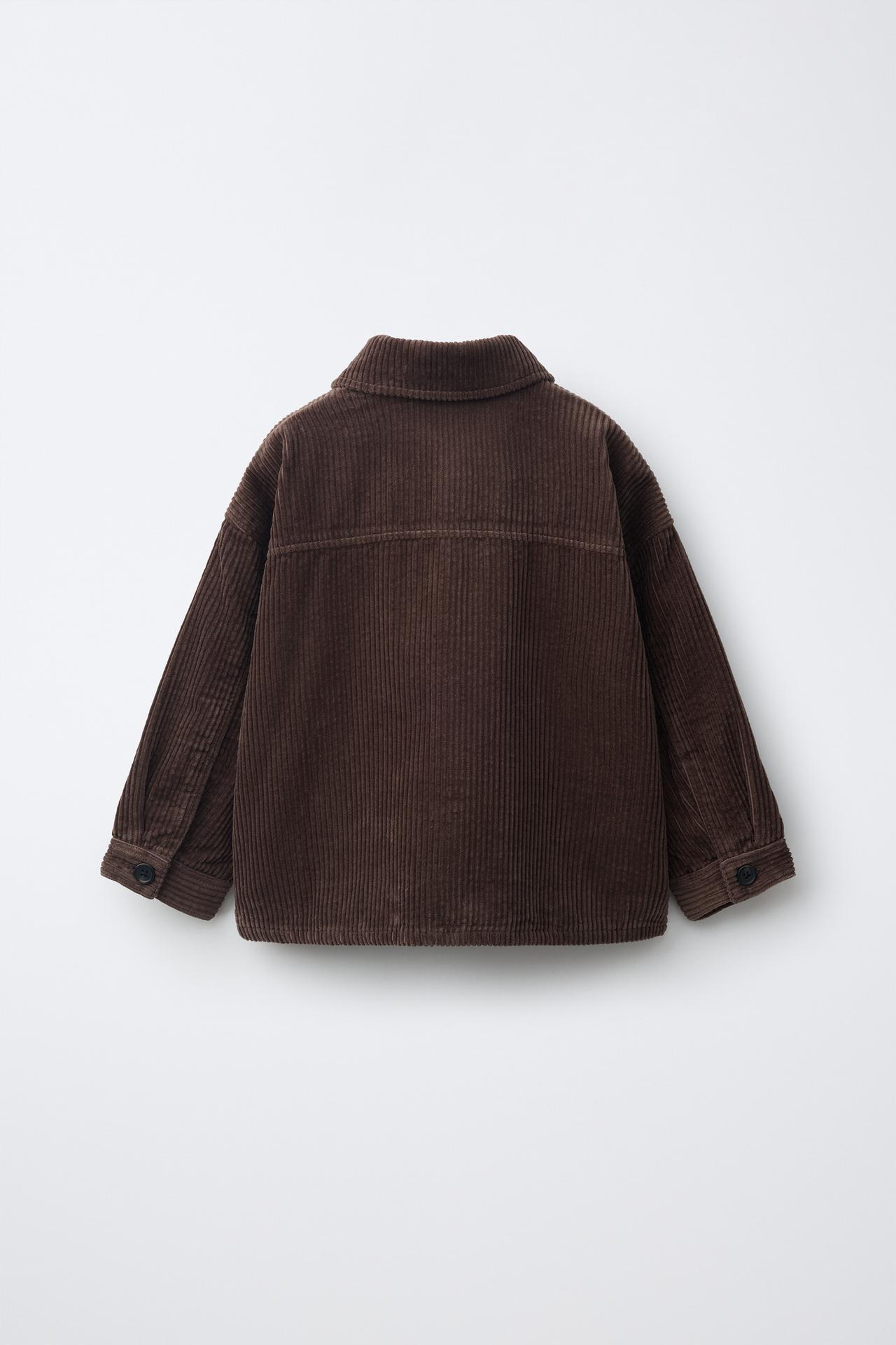 CORDUROY OVERSHIRT — Brown