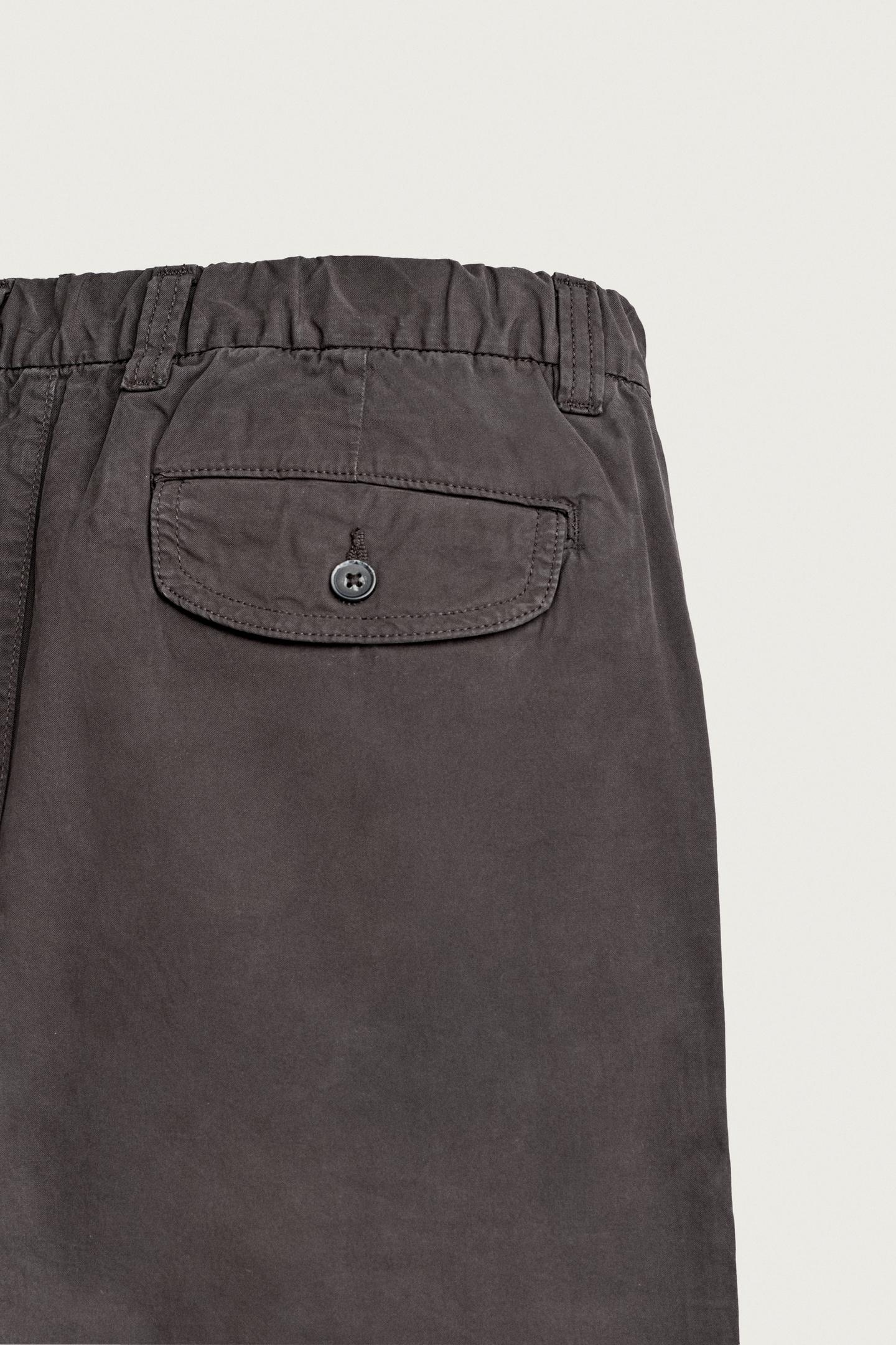 Мужские брюки Zara Relaxed Fit Pleated Chino, цвет: Тёмный коричневый — фото 10