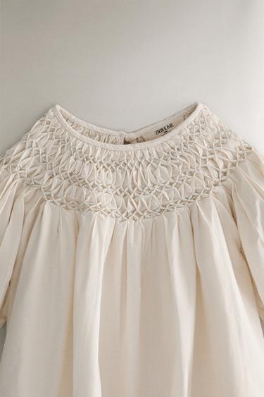 CHILDREN'S SMOCKED DRESS - Cream by Zara - Image 1