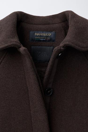 MANTECO WOOL BLEND COAT - Chocolate by Zara