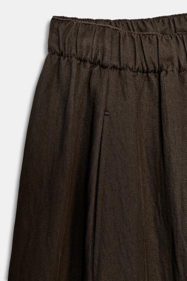 PANTALON TEXTURÉ À VOLUME ZW COLLECTION - Marron de Zara - Image 7