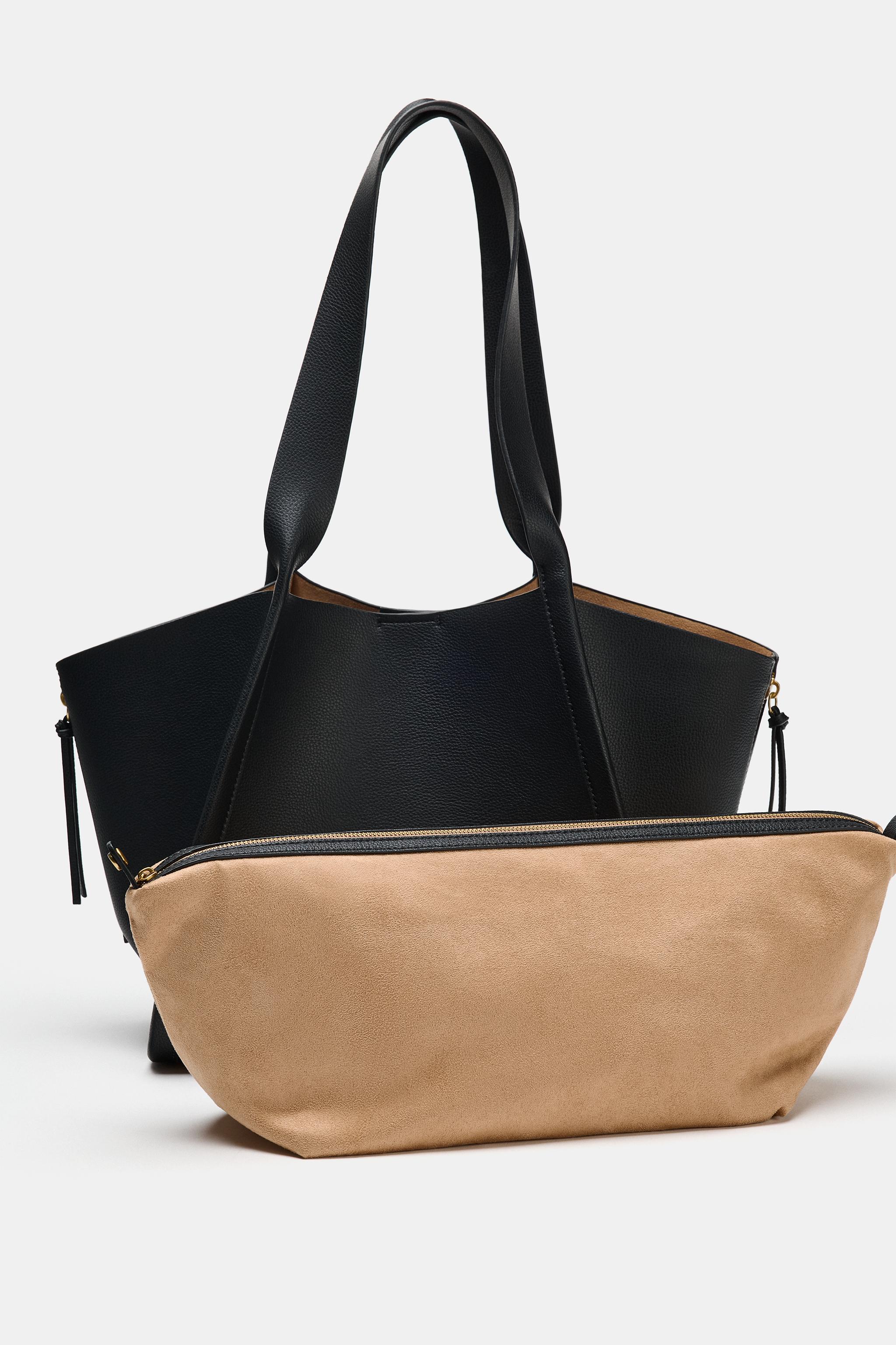 ZIPPER DETAIL SHOPPER BAG