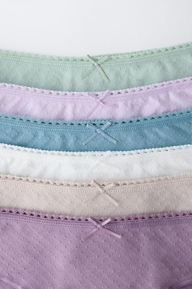 6-14 AÑOS/ PACK SEIS BRAGUITAS ESTRUCTURA - Multicolor de Zara
