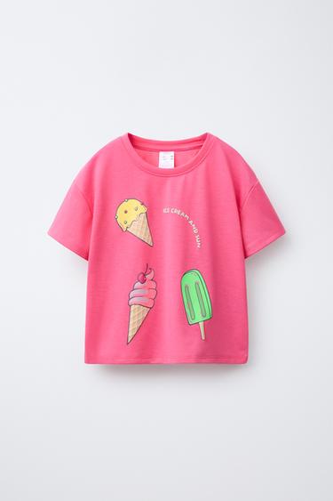 6-14 YEARS/ ICE CREAM T-SHIRT AND BERMUDA PYJAMAS - Pink by Zara - Image 1