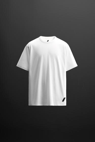 COTTON BLEND TRAINING T-SHIRT - White by Zara