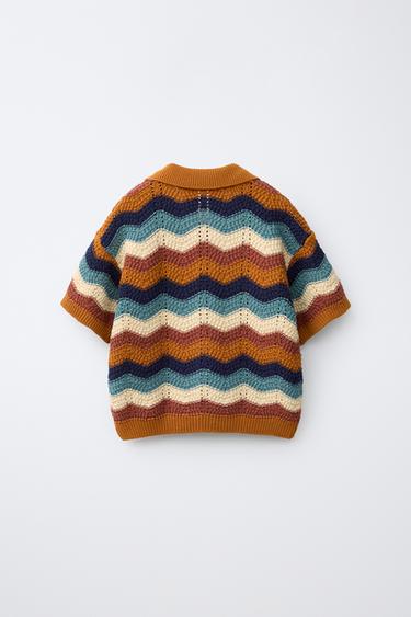 CROCHET KNIT SHIRT - Multicoloured by Zara - Image 1