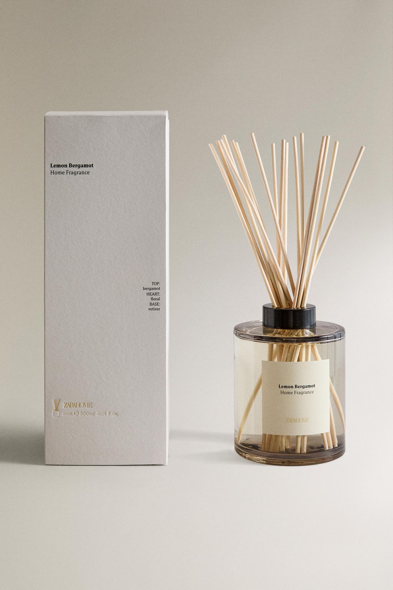 (500 ML) LEMON BERGAMOT REED DIFFUSERS — white