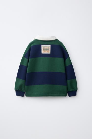 LEON'S BAGELS ® STRIPED POLO SHIRT — Green / Blue 2