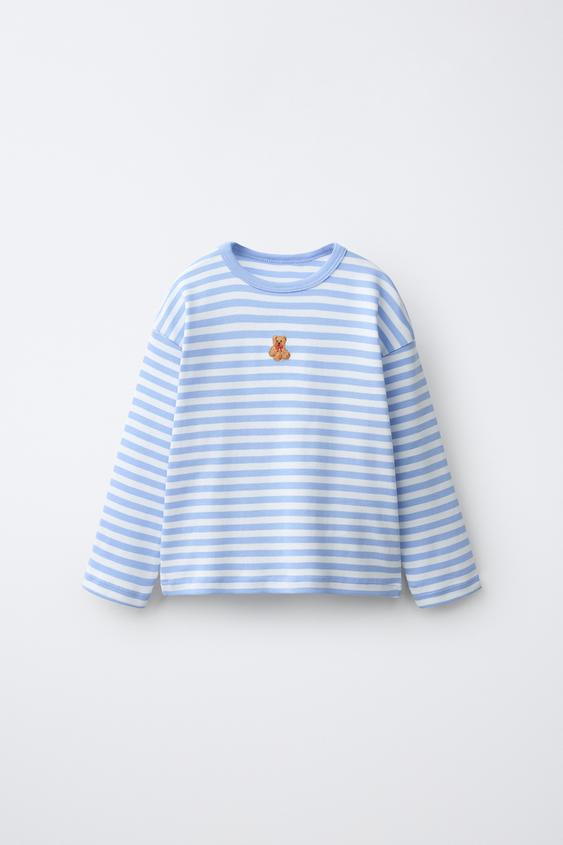 EMBROIDERED ANIMAL STRIPE T-SHIRT - striped de Zara - Imagen 0