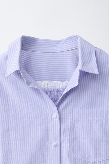 PACK CHEMISE ET TOP À RAYURES - Bleu de Zara - Image 4