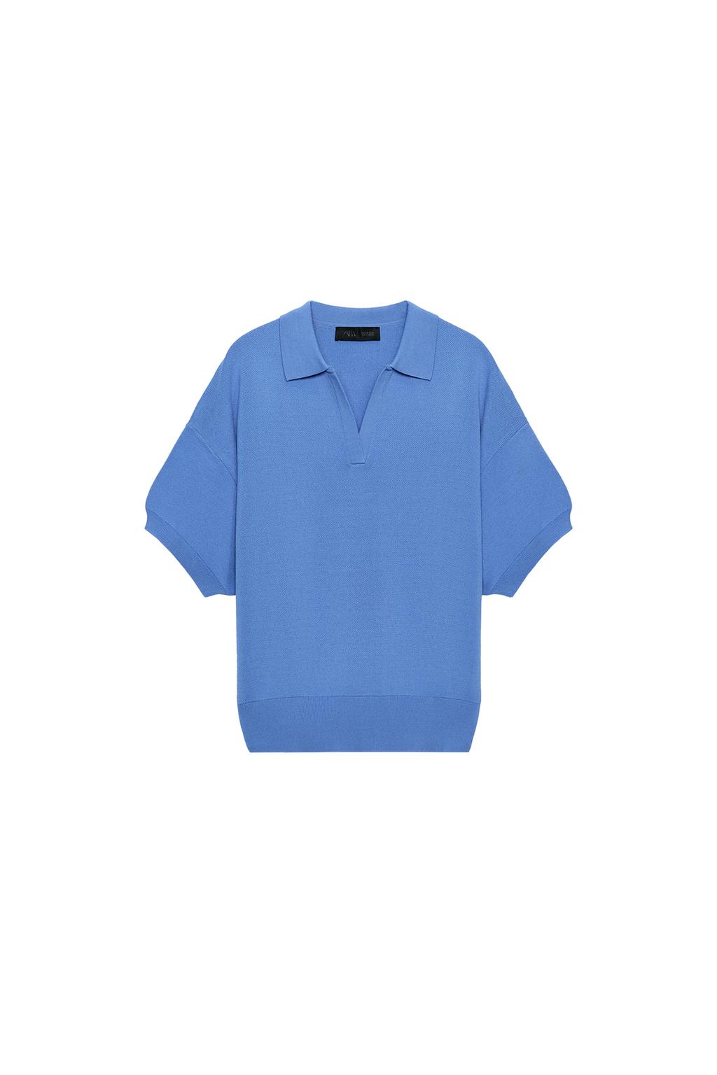 SHORT SLEEVE KNIT POLO SHIRT - image 3