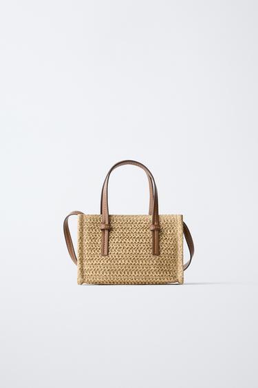 RAFFIA-EFFECT CROSSBODY BAG - Ecru White by Zara - Image 4