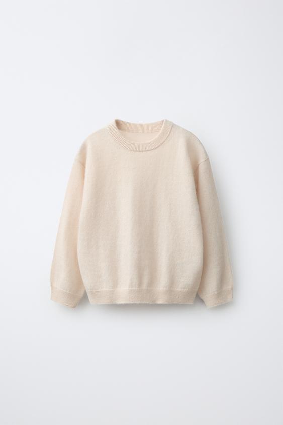100% CASHMERE KNIT JUMPER - Ecru by Zara - Image 0