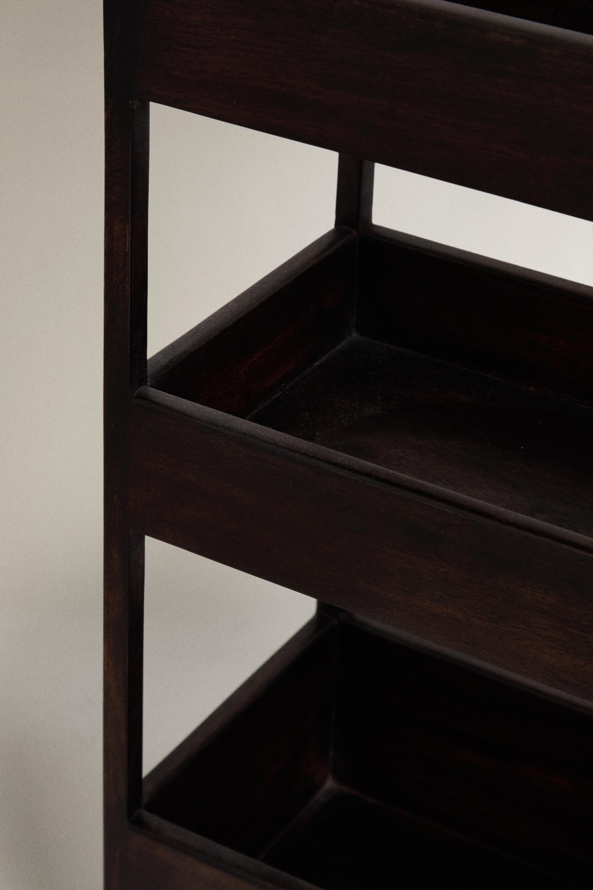 WOODEN STORAGE UNIT - Dark brown | ZARA United States