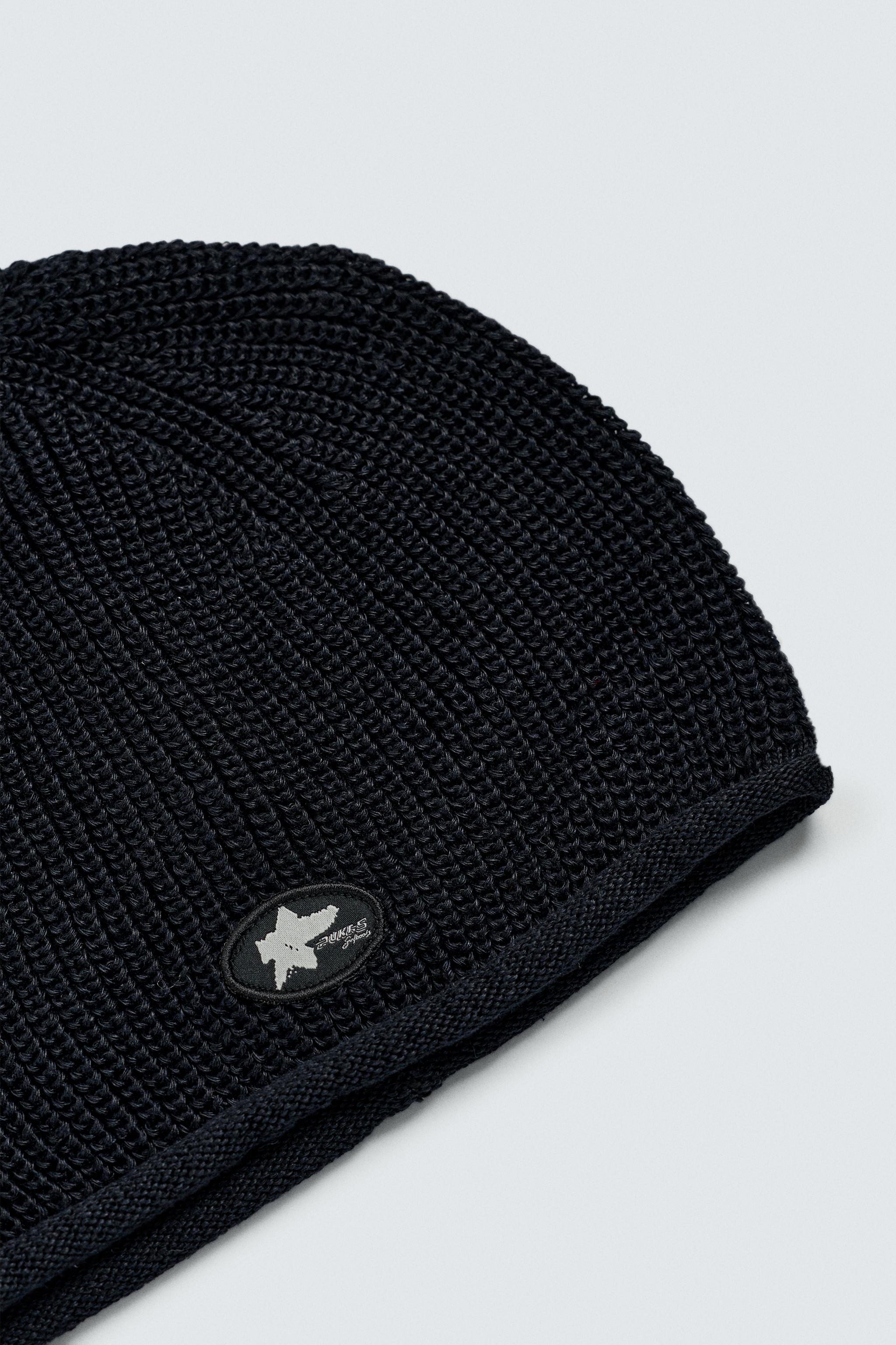 PUKAS SURF X ZARA 100% LINEN KNIT HAT - Navy blue | ZARA United States
