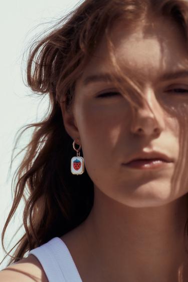 PACK OF CHARM HOOP EARRINGS - Golden by Zara - Image 1