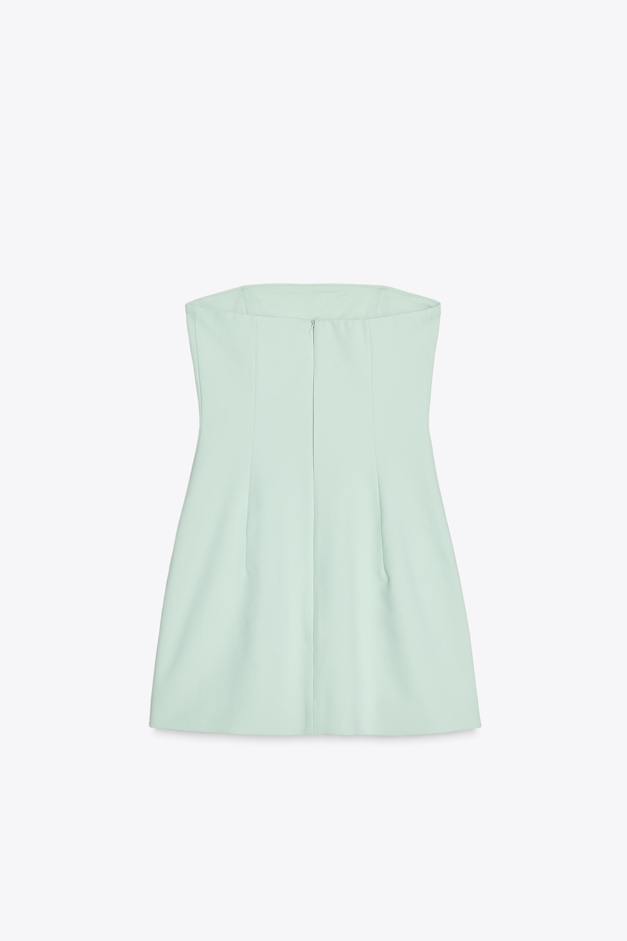 ZARA ストラップレス ラインストーンワンピース 4772/347 スペイン発送 ZARA ストラップレスラインストーンドレス 限定