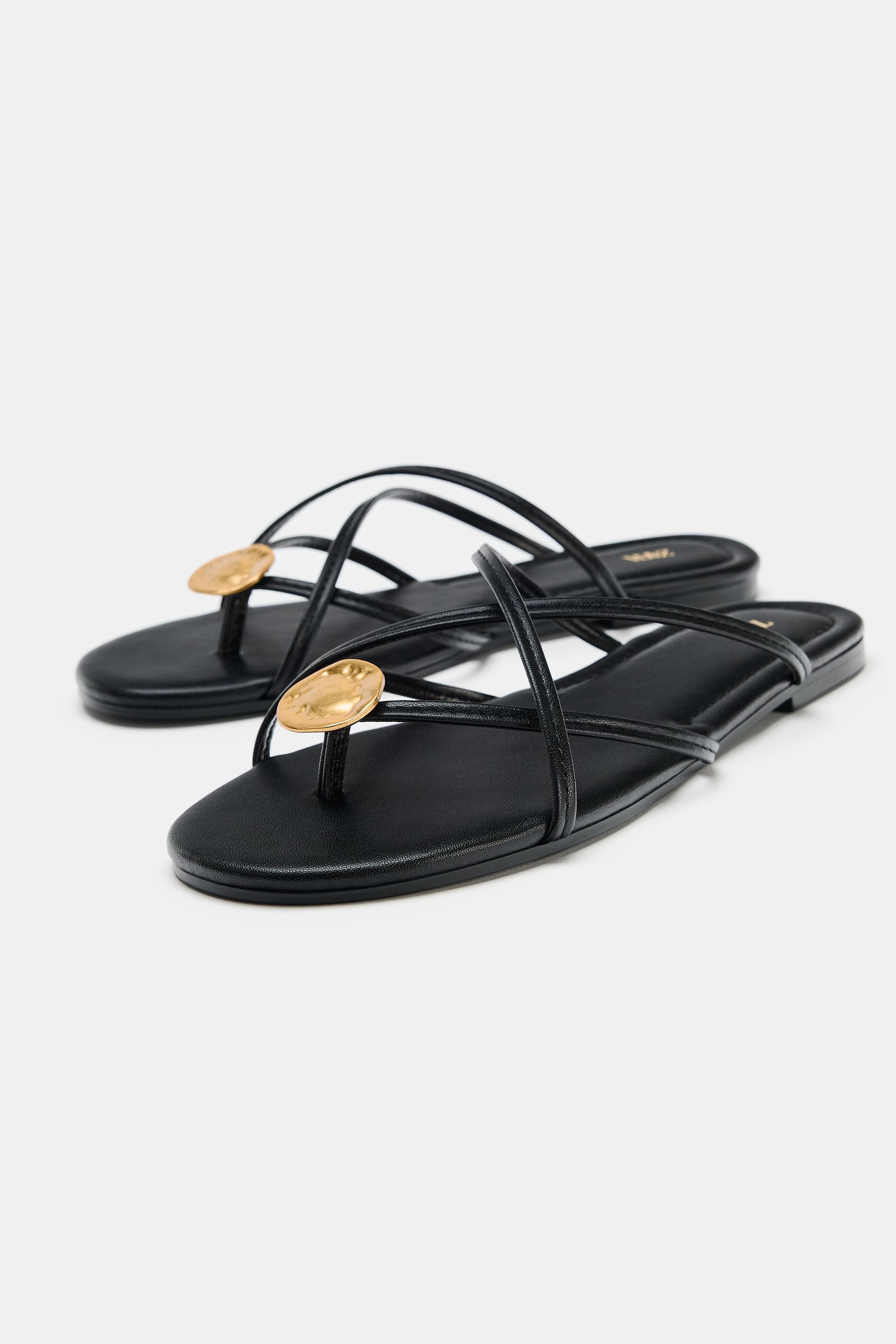 Женские сандалии Zara MULTI-STRAP FLAT SANDALS — фото 2
