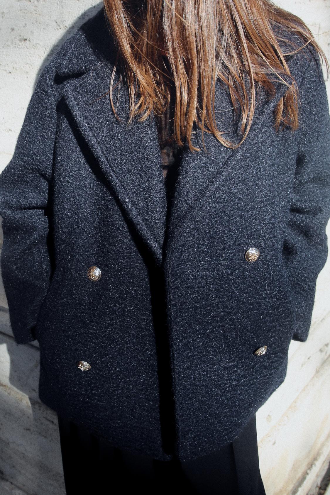 BOUCLÉ DOUBLE-BREASTED COAT