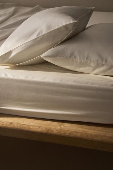 WOODEN BED FRAME - Light beige by Zara - Image 1