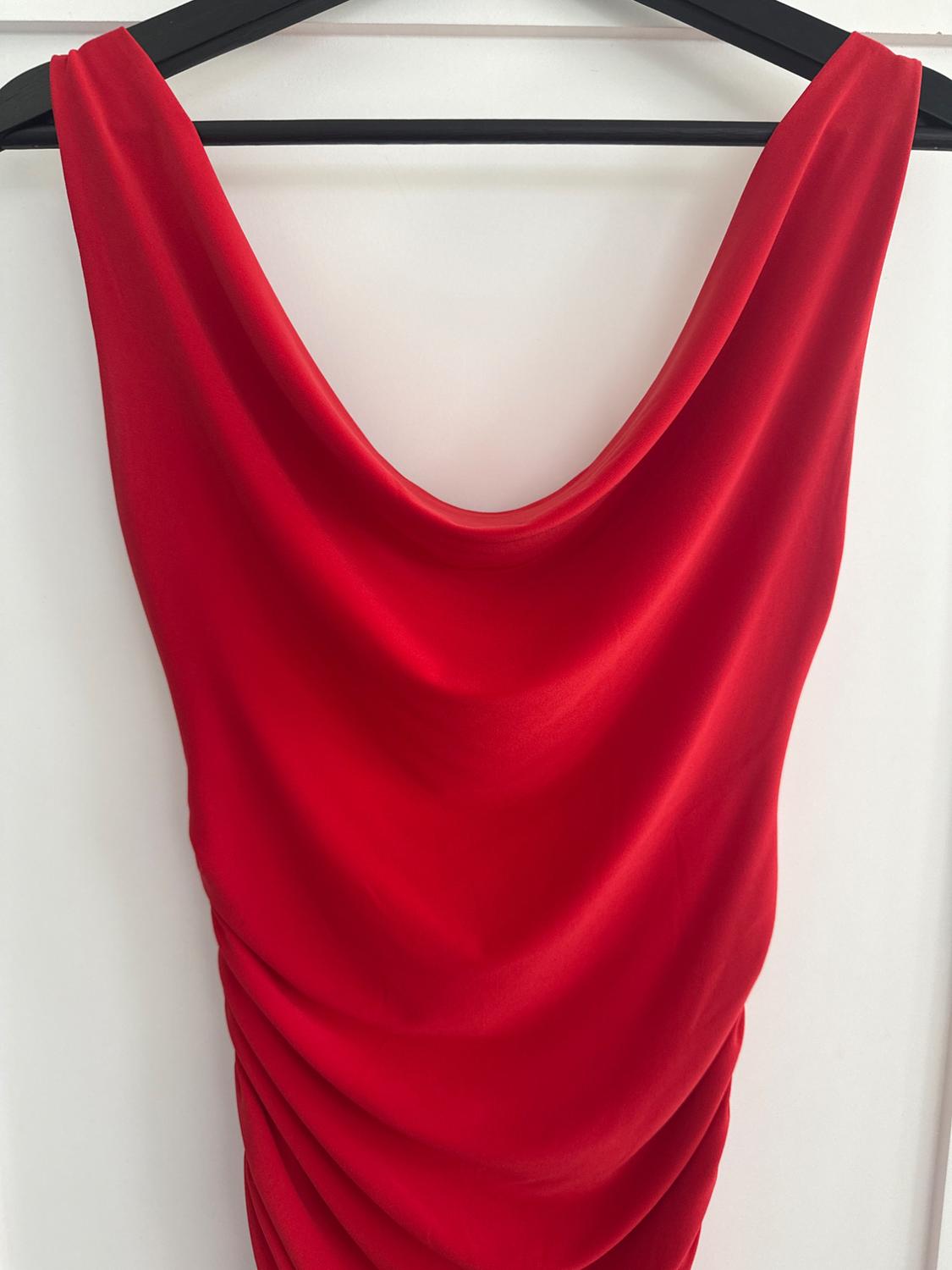 DRAPED MIDI DRESS - Image 4