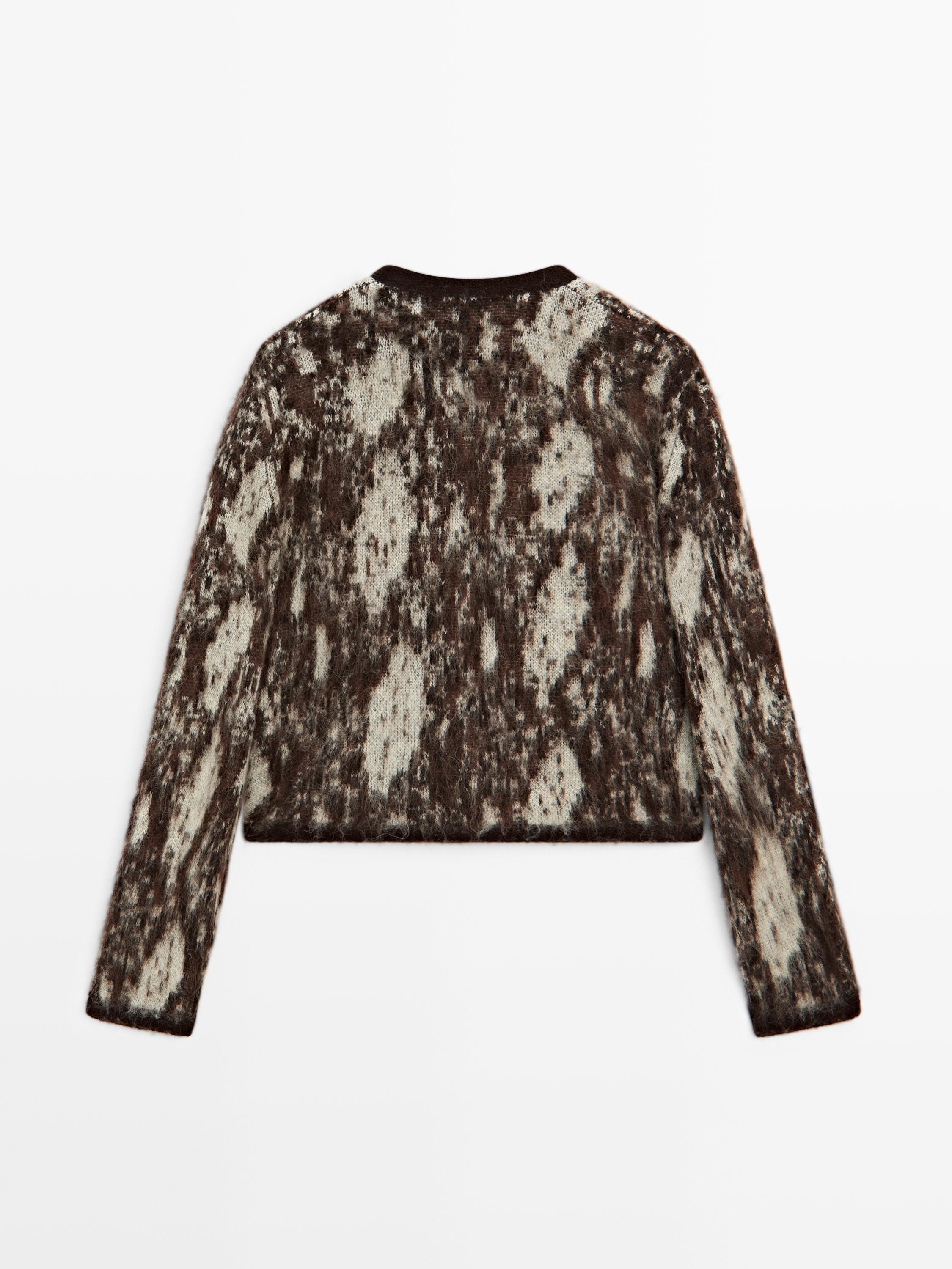 Cardigan à imprimé serpent