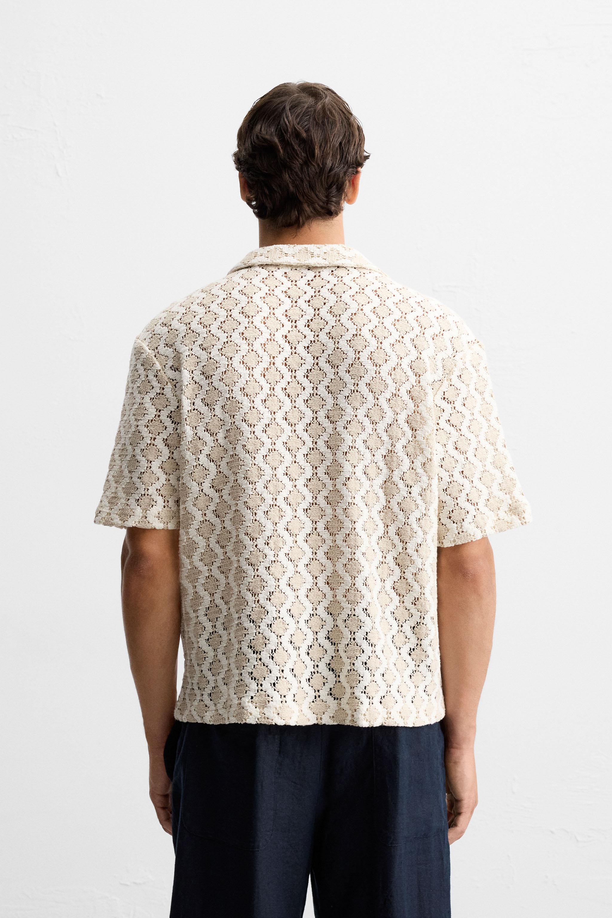 TEXTURED CROCHET SHIRT